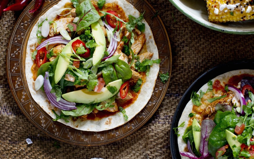 Avocado chicken fajitas