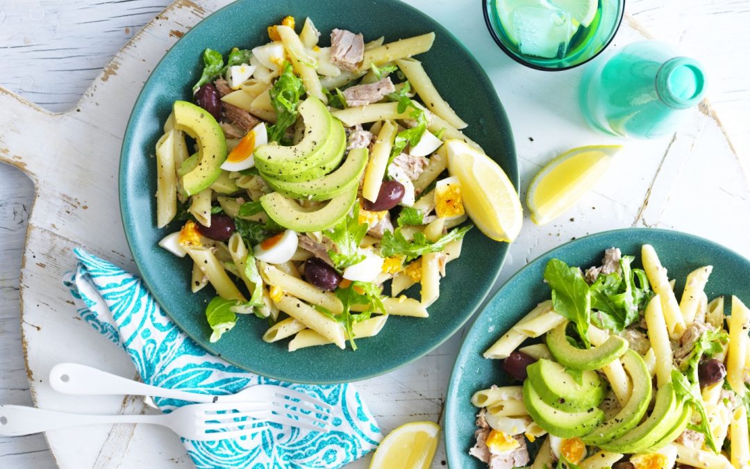 Avo tuna pasta salad