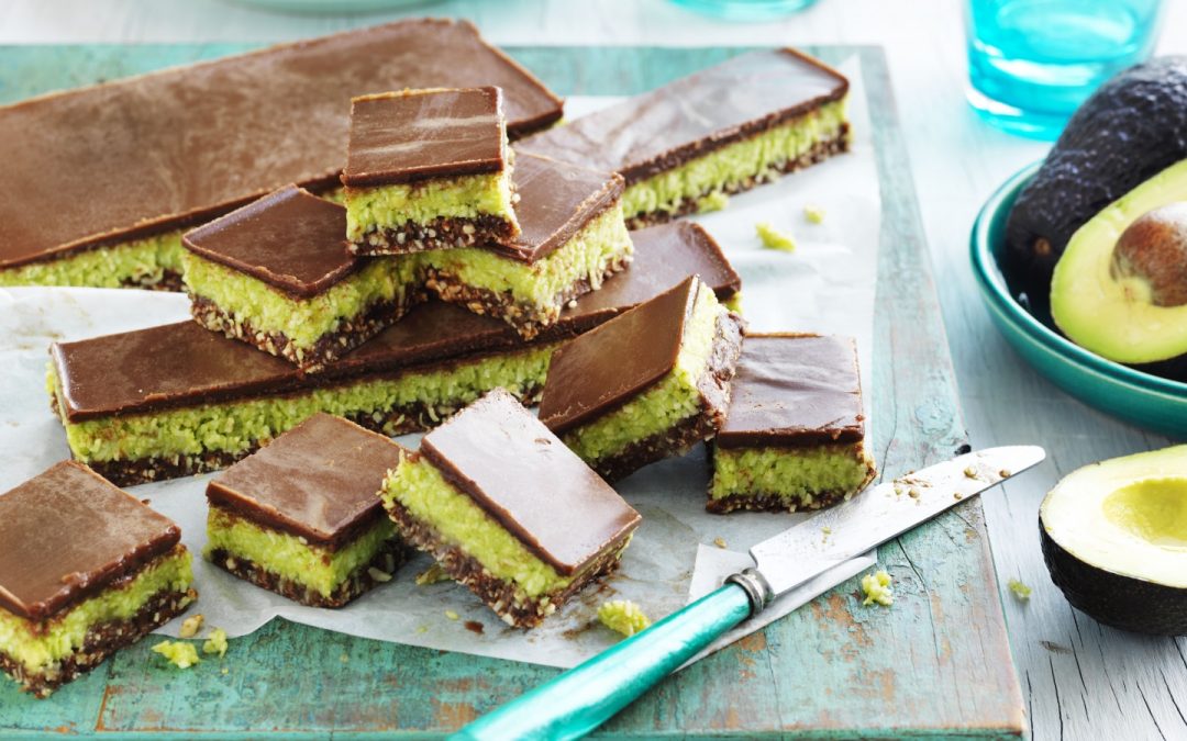 Chocolate & avo slice