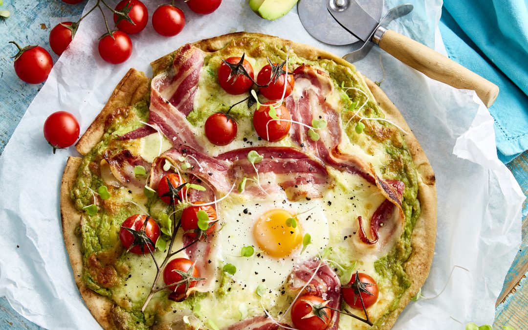 Avocado and Bacon Brekkie Pizza