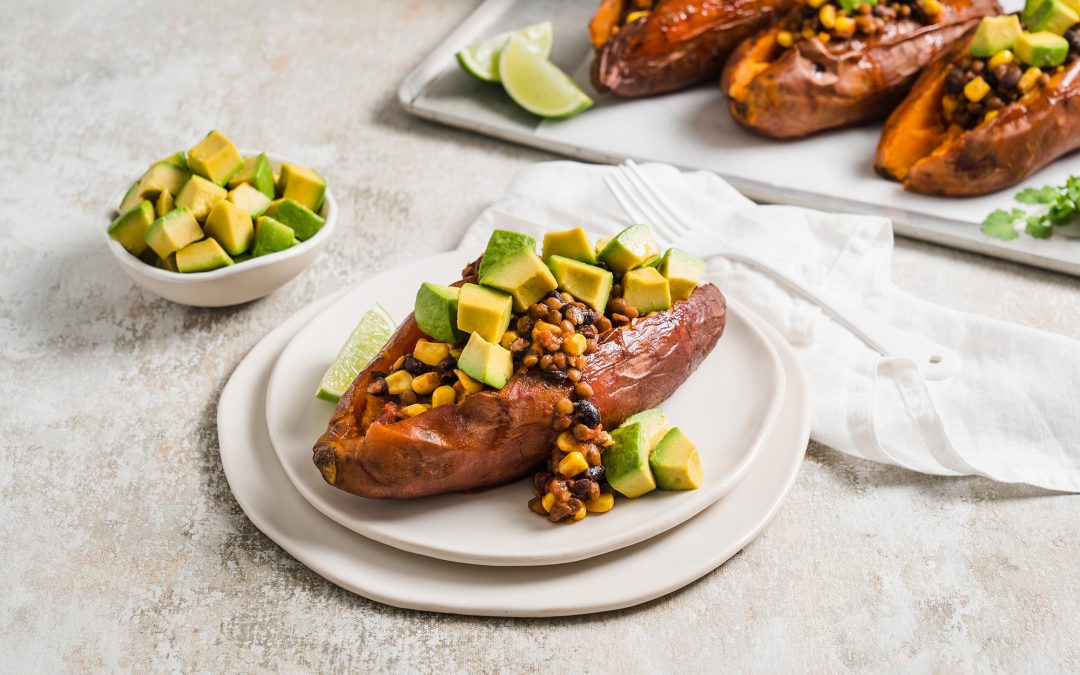 Avocado Sweet Potatoes with Veggie Chilli