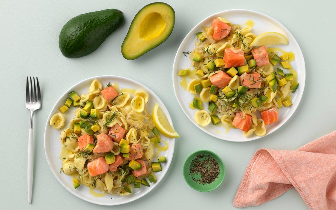 Avocado and Ocean Trout Pasta