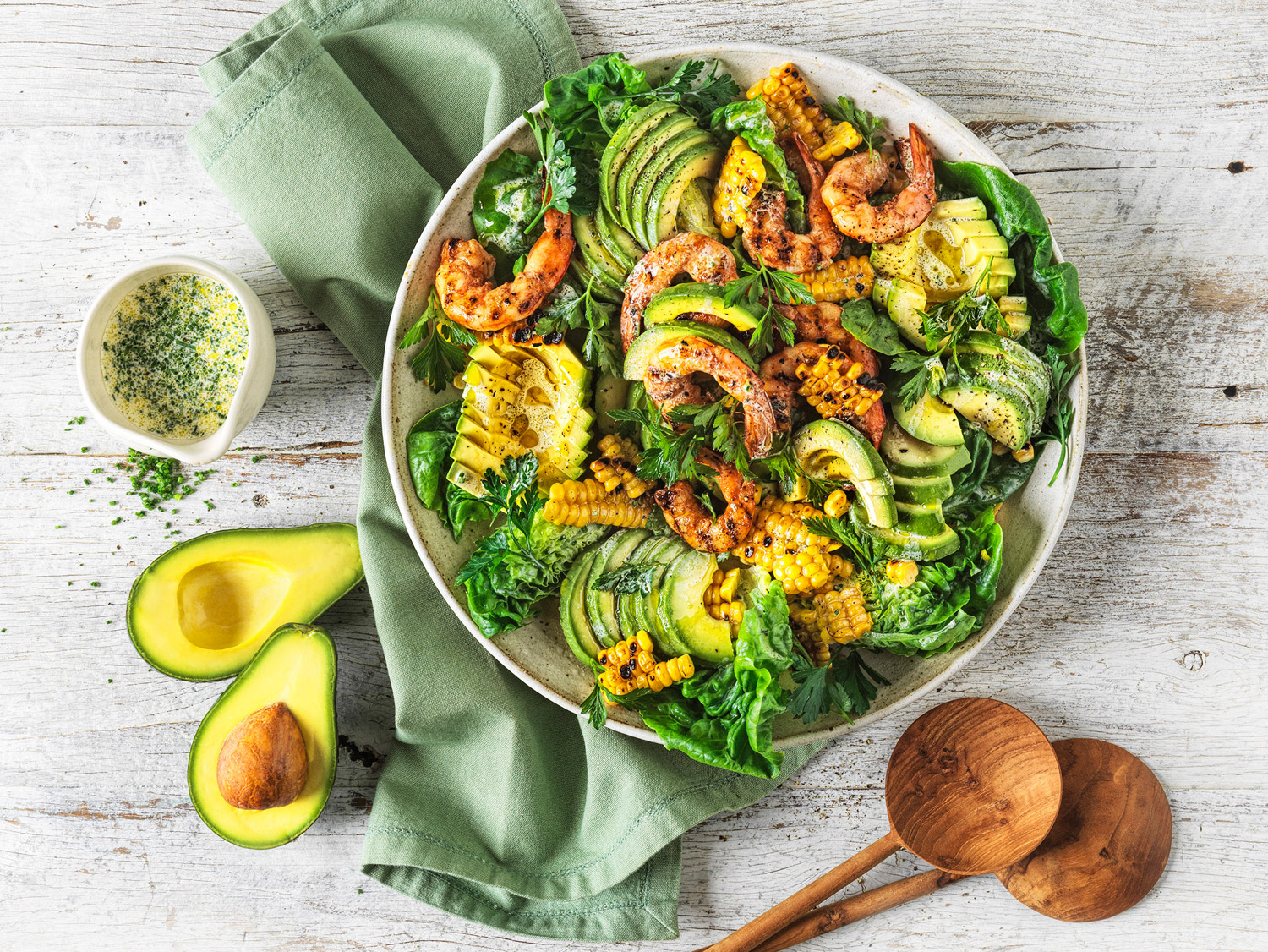 Avocado and Smokey Prawn salad