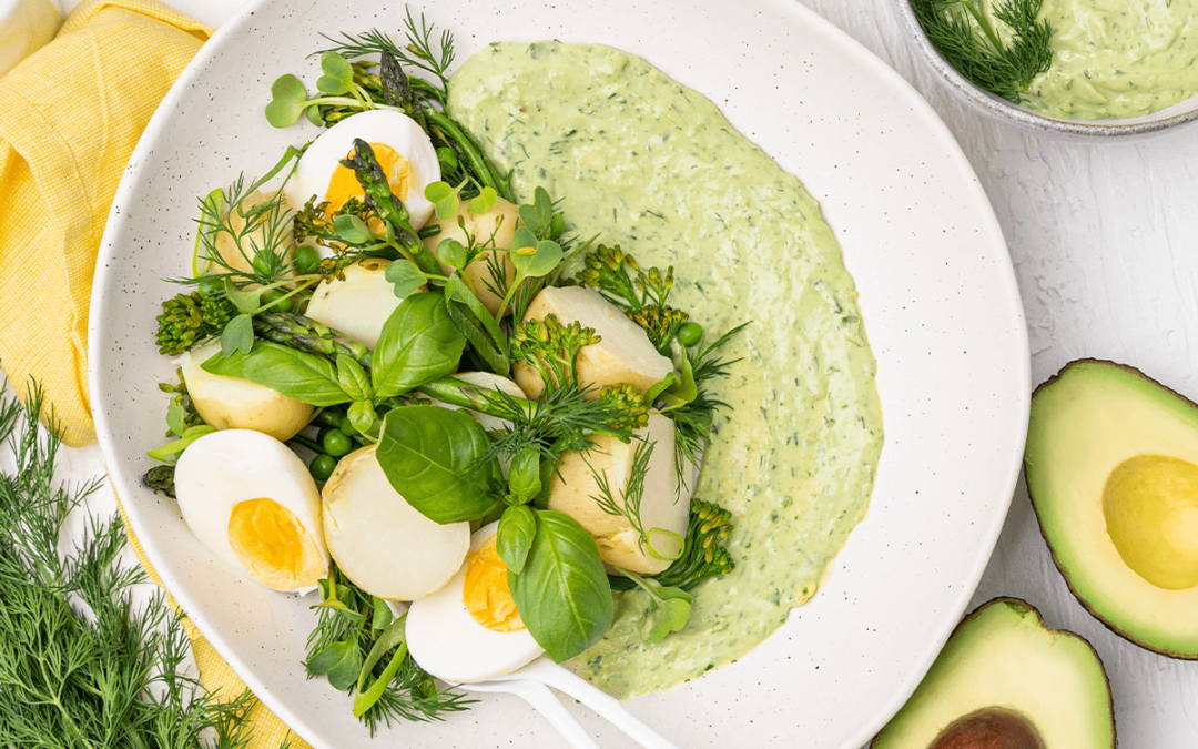 Green Goddess Potato Salad with Avocado Dressing