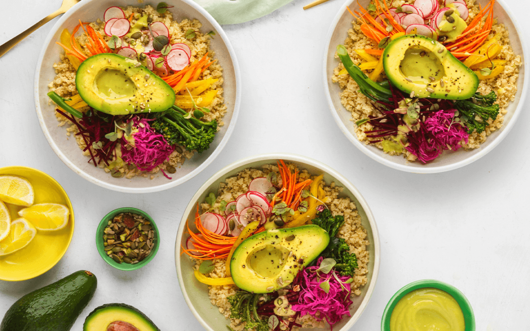 Avocado rainbow bowl