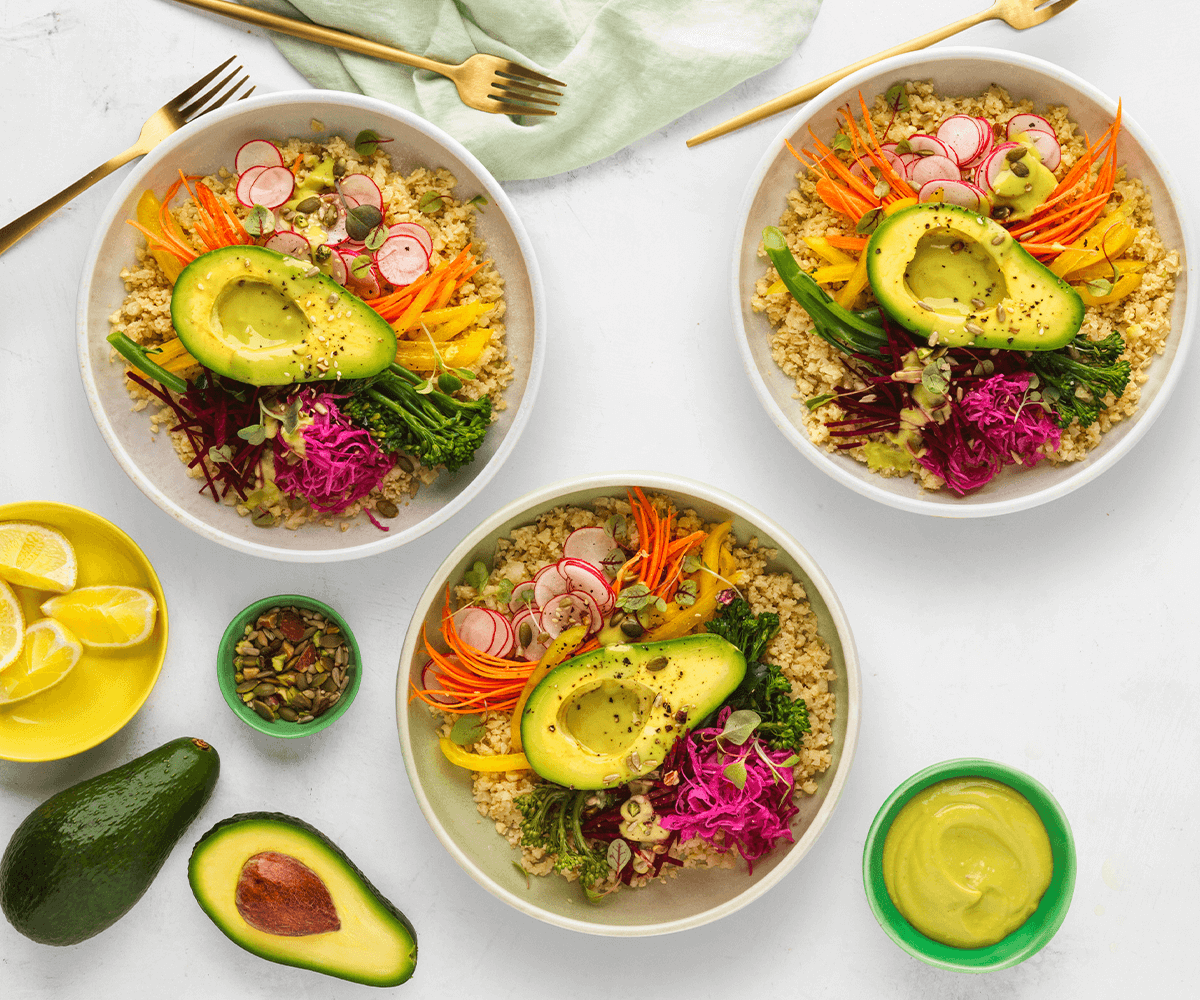 Rainbow Avocado Bowl