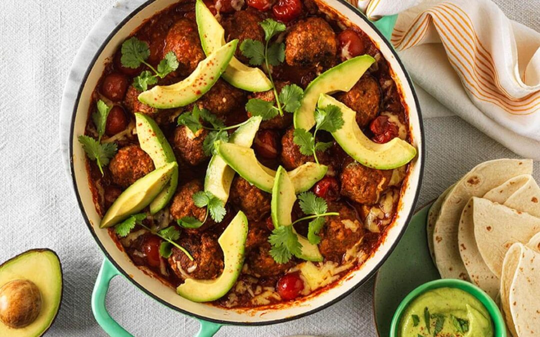 Avocado-Loaded Chilli Meatballs