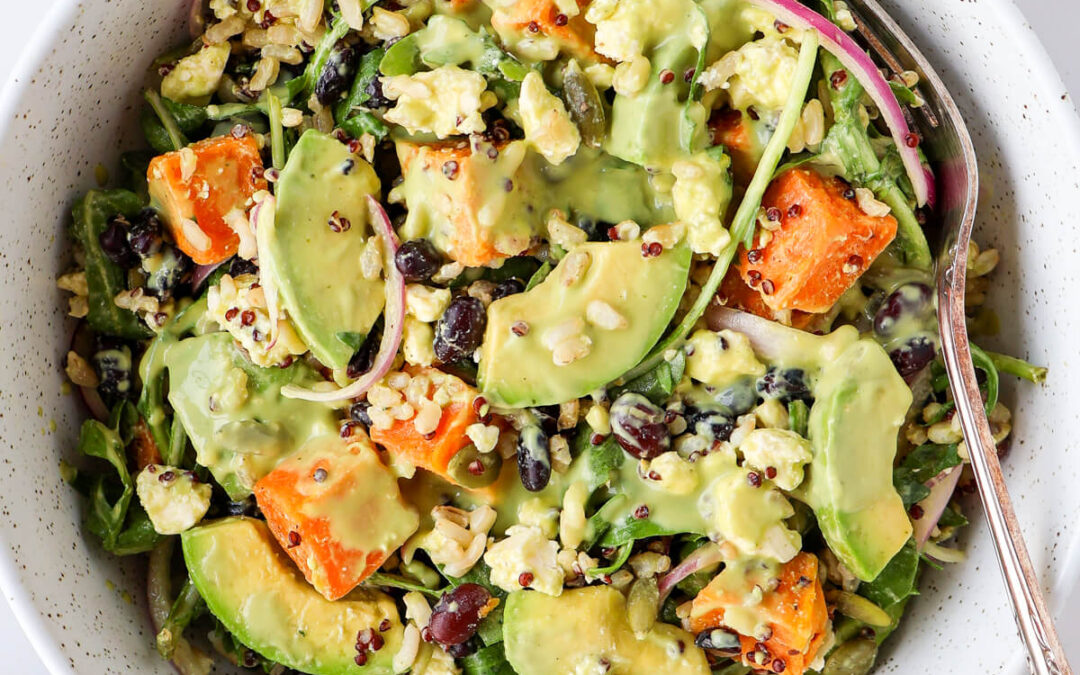 Avocado Sweet Potato Grain Salad