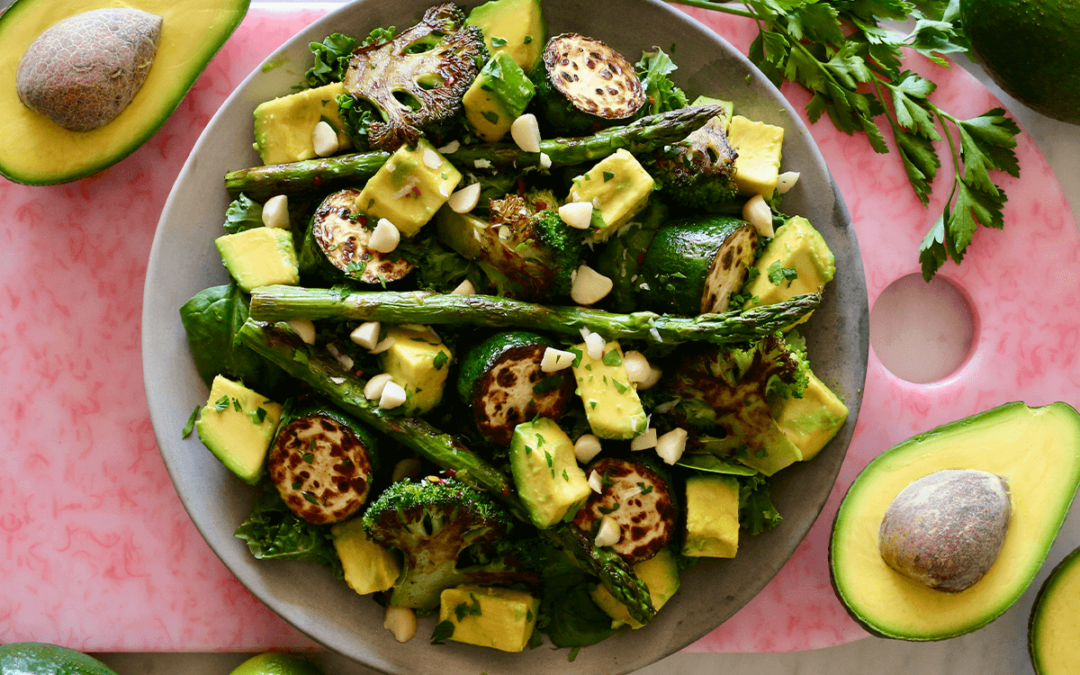 Shepard Avocado Supergreens Salad with charred greens