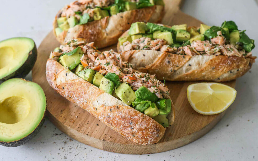 Smoked Salmon Avocado Baguette