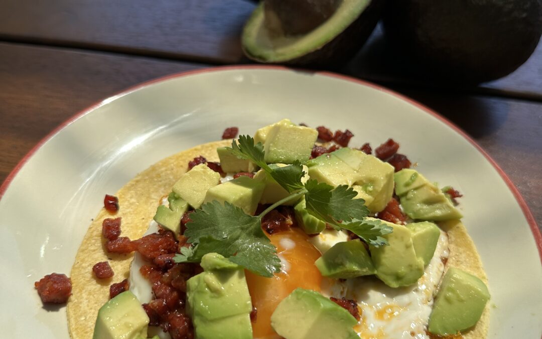 Avocado and Chorizo Breakfast Taco