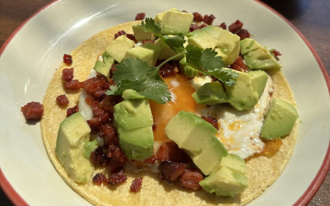 Avocado and Chorizo Breakfast Taco