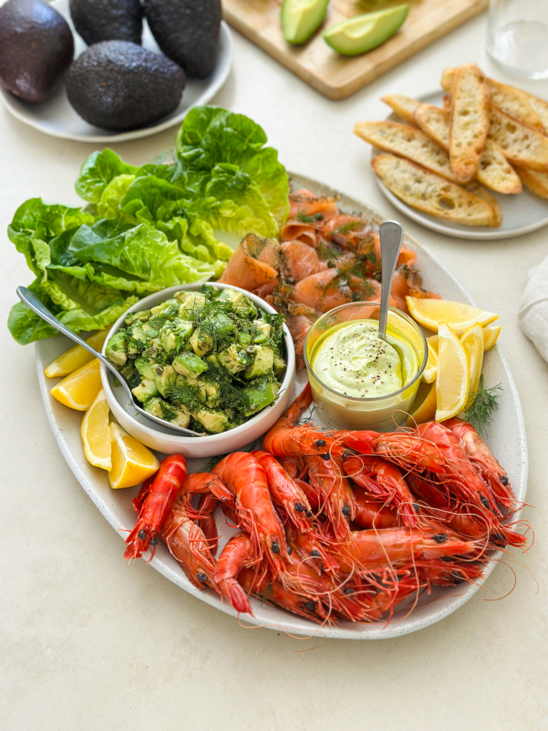 Avocado and Seafood Platter