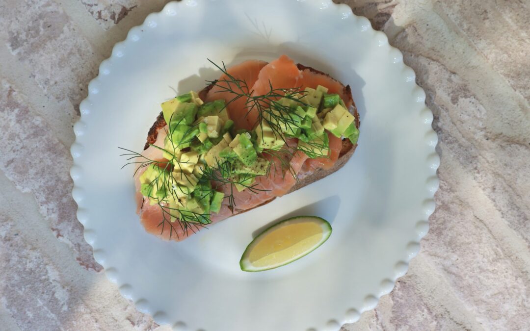 Diced Shepard Avocado, Smoked NZ Salmon & Caper Cream Cheese on Rye